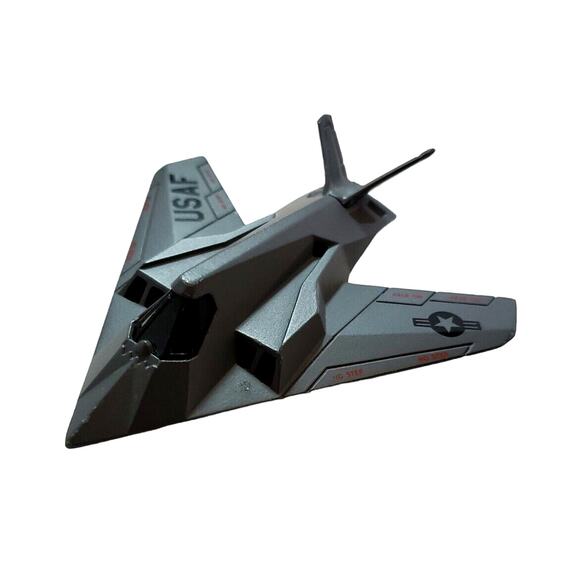 Matchbox Jet Fighter Stealth Airplane F-117A Grey Loose Collectible Toy 1990 - Picture 1 of 7